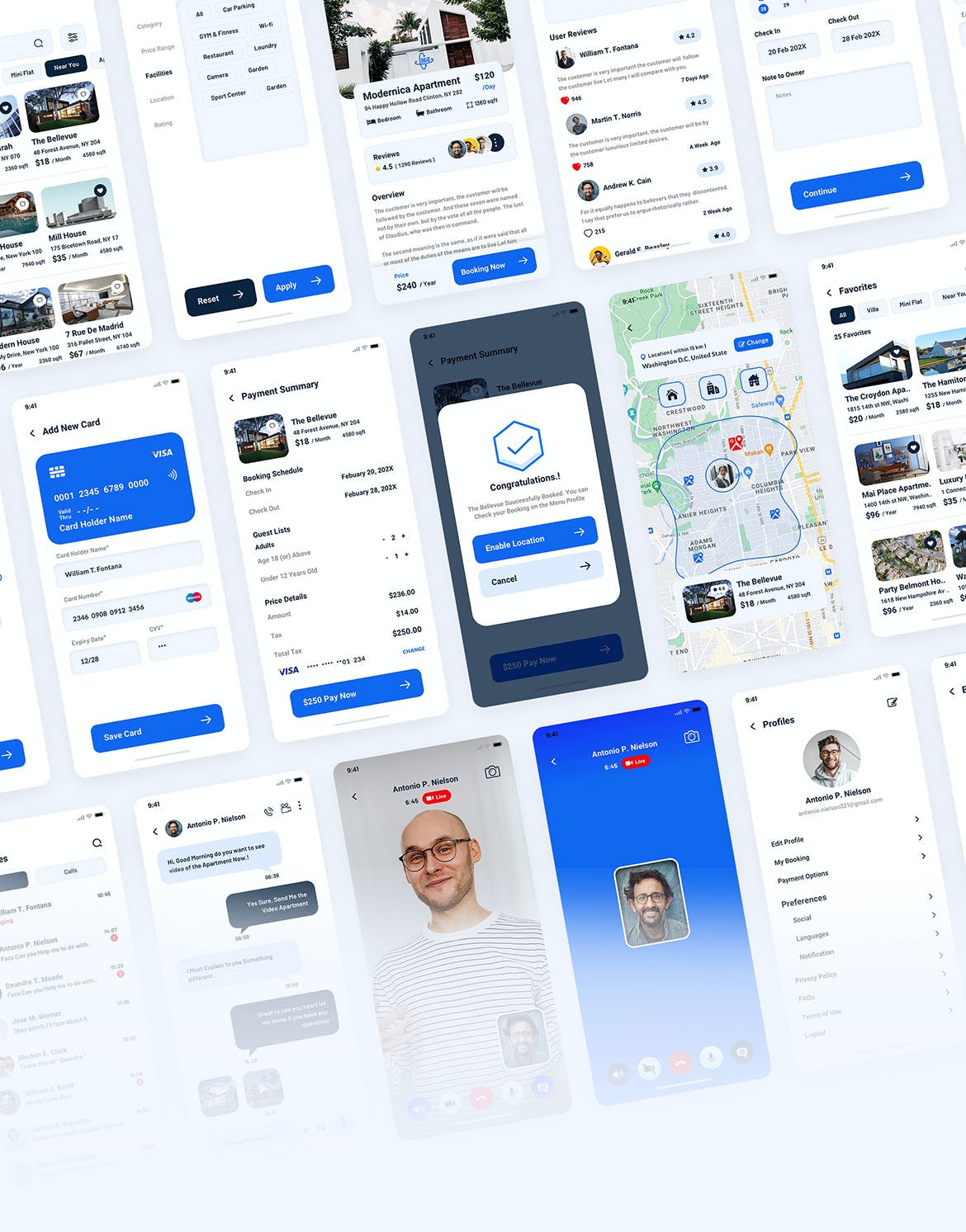 房地产服务应用App模板UI套件 Realther – Real Estate Mobile App UI Kit APP UI sucaiwan.com