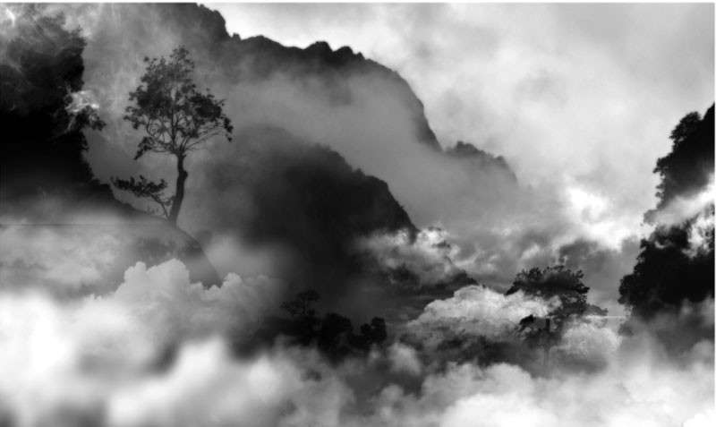 高清水墨山水画PS笔刷 笔刷资源 sucaiwan.com