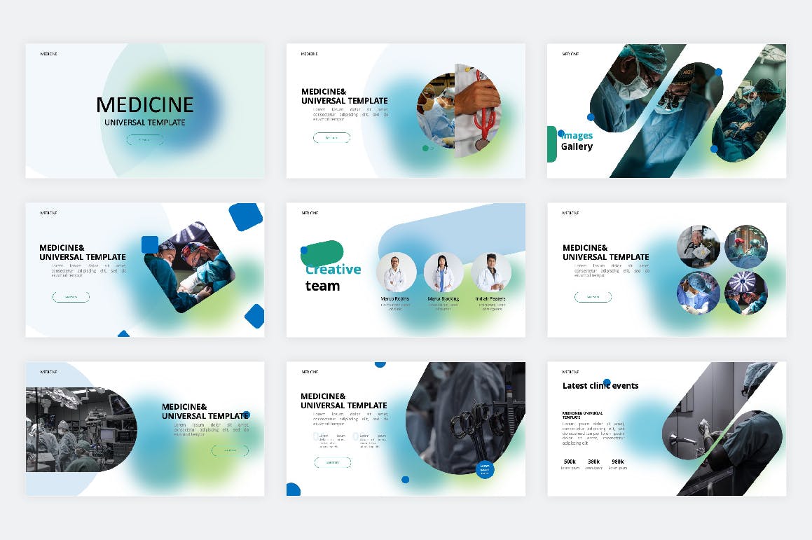 医疗健康多用途幻灯片演示PPT模板 Medical PowerPoint Template 幻灯图表 sucaiwan.com