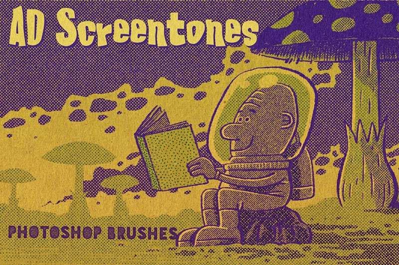 100个漫画复古纹理PS笔刷 笔刷资源 sucaiwan.com