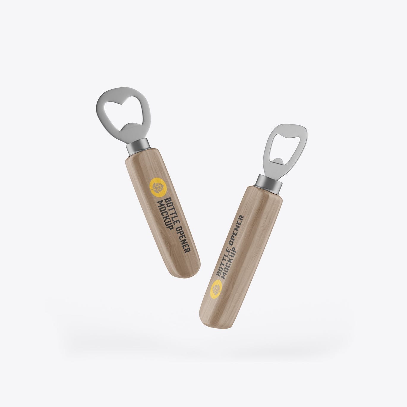 木手柄开瓶器包装设计样机 Wooden Opener Mockup 样机素材 sucaiwan.com
