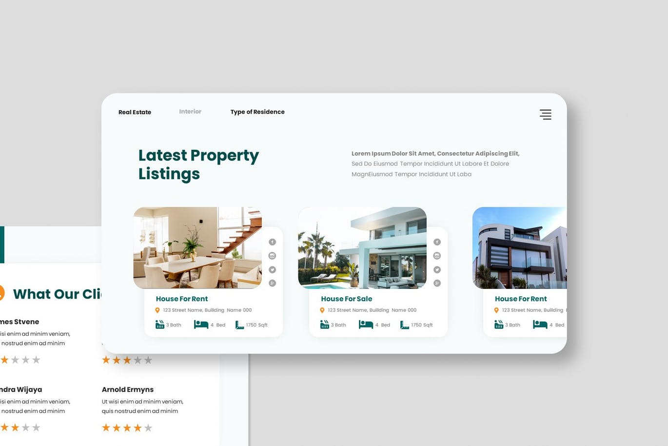 庄园地产业务PPT模板 Arch Estate – Powerpoint Template 幻灯图表 sucaiwan.com