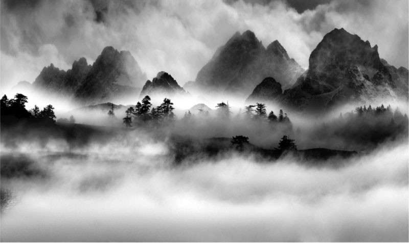 高清水墨山水画PS笔刷 笔刷资源 sucaiwan.com