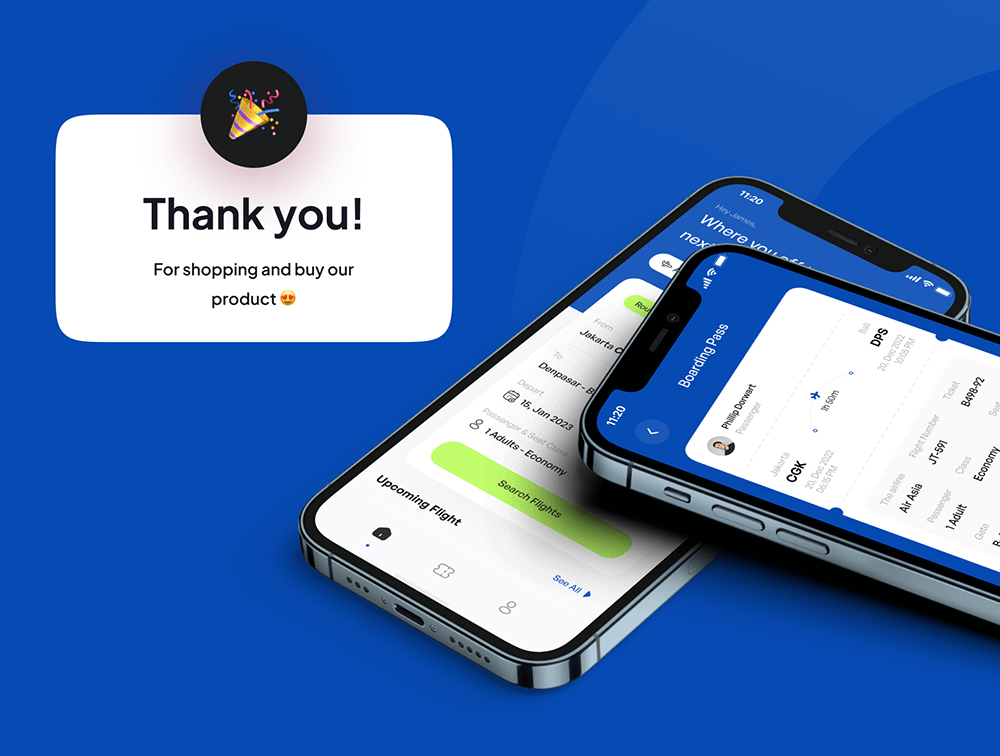 航班预订App应用程序UI套件 APP UI sucaiwan.com