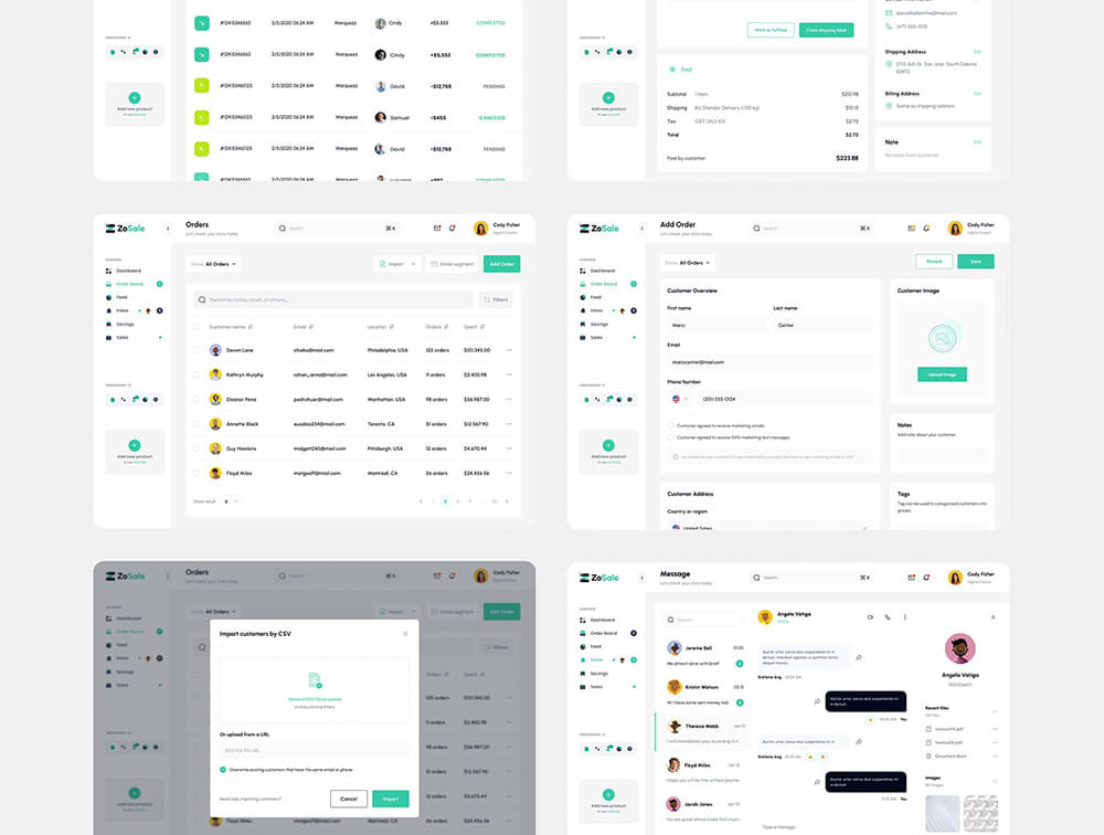 销售分析仪表盘UI设计套件 APP UI sucaiwan.com
