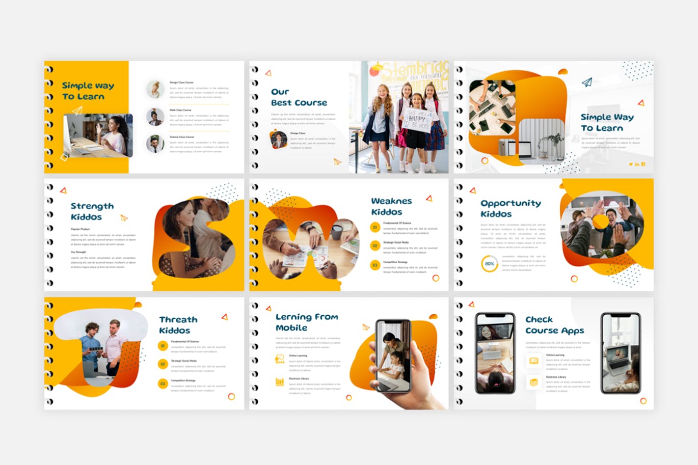 儿童教育学校PPT幻灯片模板 Kiddos – Education School PowerPoint Template 幻灯图表 第2张-素材湾丨精选海外优质设计素材资源 儿童教育学校PPT幻灯片模板 Kiddos – Education School PowerPoint Template 幻灯图表 sucaiwan.com