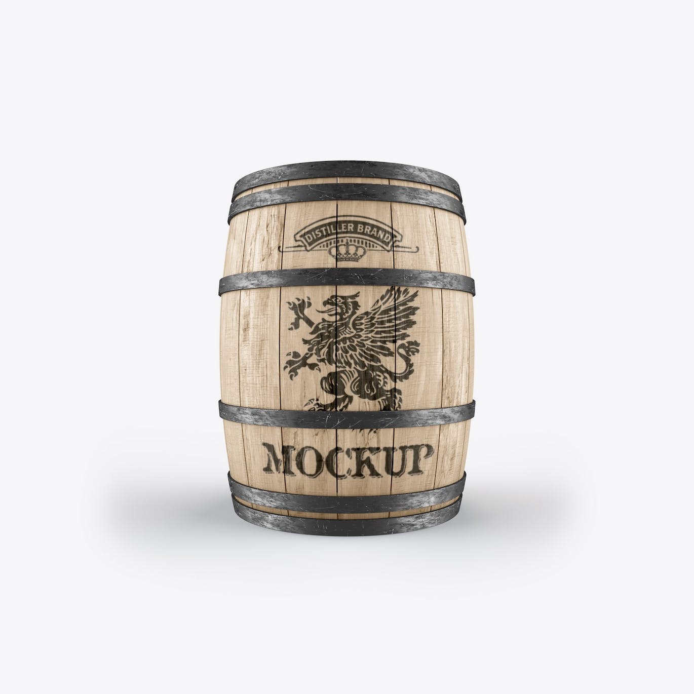 木桶酒桶Logo设计样机 Set Wooden Barrels Mockup 样机素材 sucaiwan.com