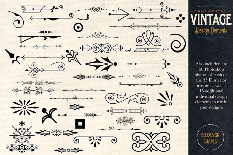 欧式复古手绘边框AI笔刷和PS形状素材 笔刷资源 sucaiwan.com