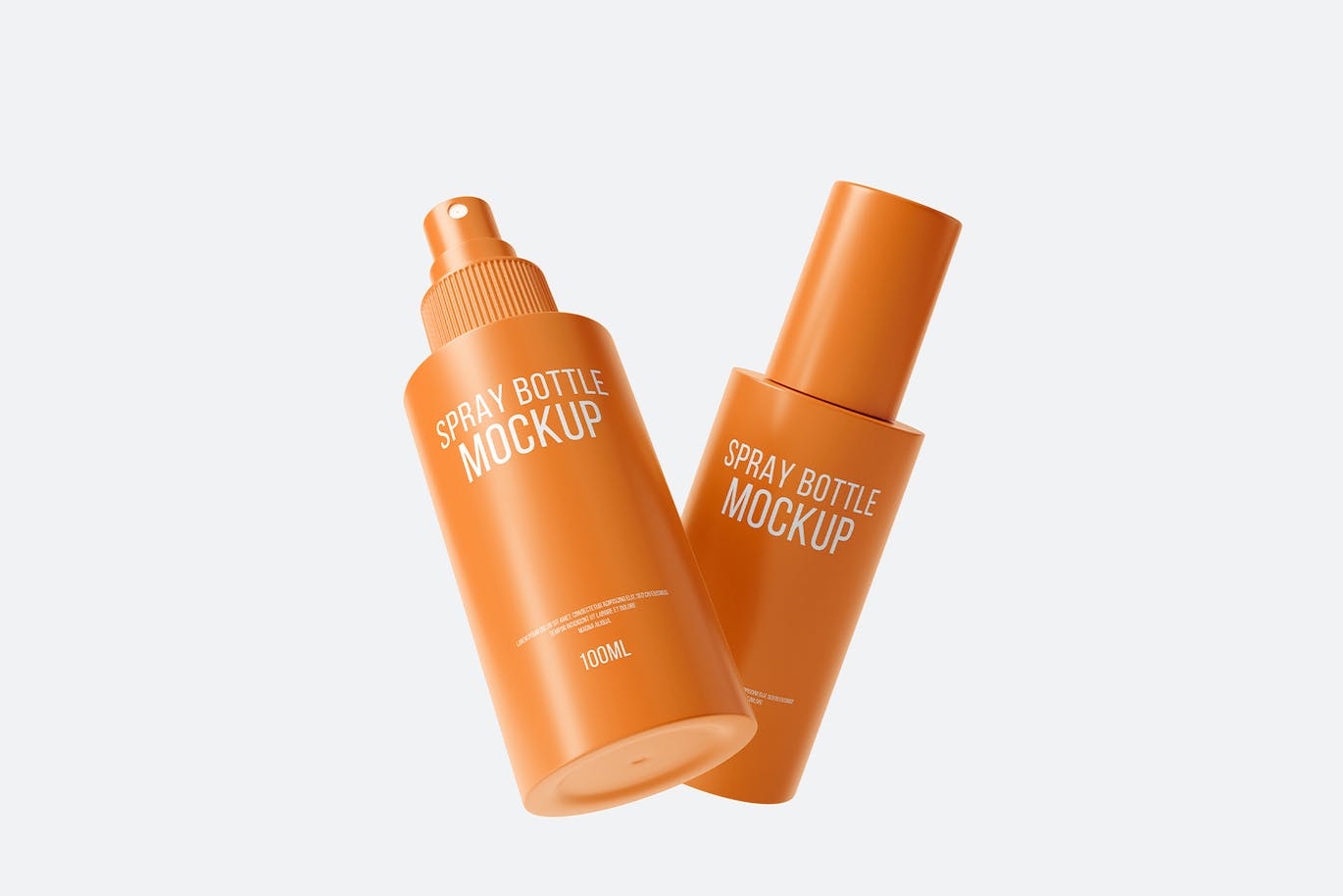 100ml喷雾瓶包装设计样机v2 100ml Spray Bottle Mockup Vol.2 样机素材 sucaiwan.com