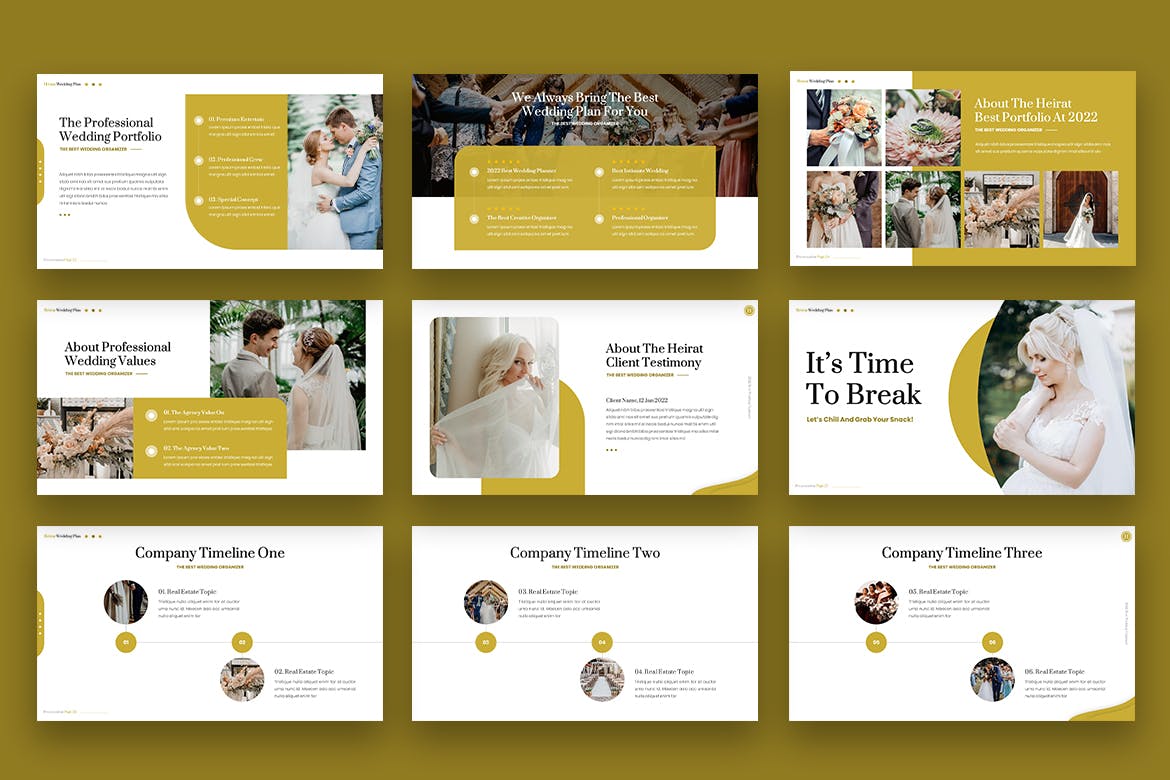 婚礼计划方案PPT幻灯片模板素材 Heirat – Wedding Plan Powerpoint 幻灯图表 sucaiwan.com