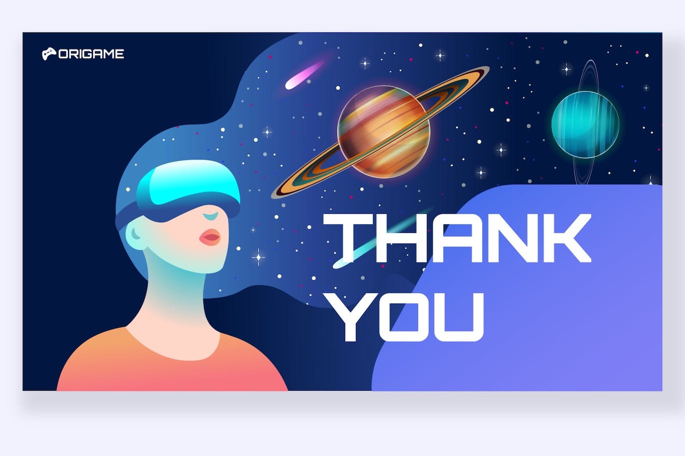 游戏制作工作室PPT模板下载 ORIGAME – Gaming Studio Powerpoint Template 幻灯图表 sucaiwan.com