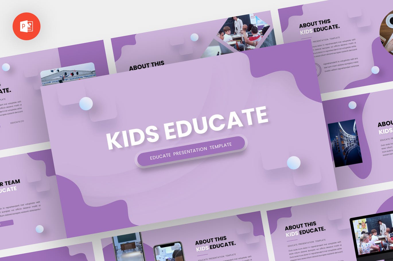 儿童教育主题紫色PowerPoint演示文稿模板 Kids – Educate Powerpoint Template 幻灯图表 第1张-素材湾丨精选海外优质设计素材资源 儿童教育主题紫色PowerPoint演示文稿模板 Kids – Educate Powerpoint Template 幻灯图表 sucaiwan.com