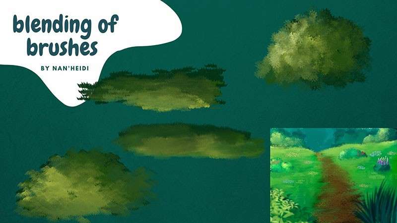 50个草丛植物Procreate笔刷 笔刷资源 sucaiwan.com