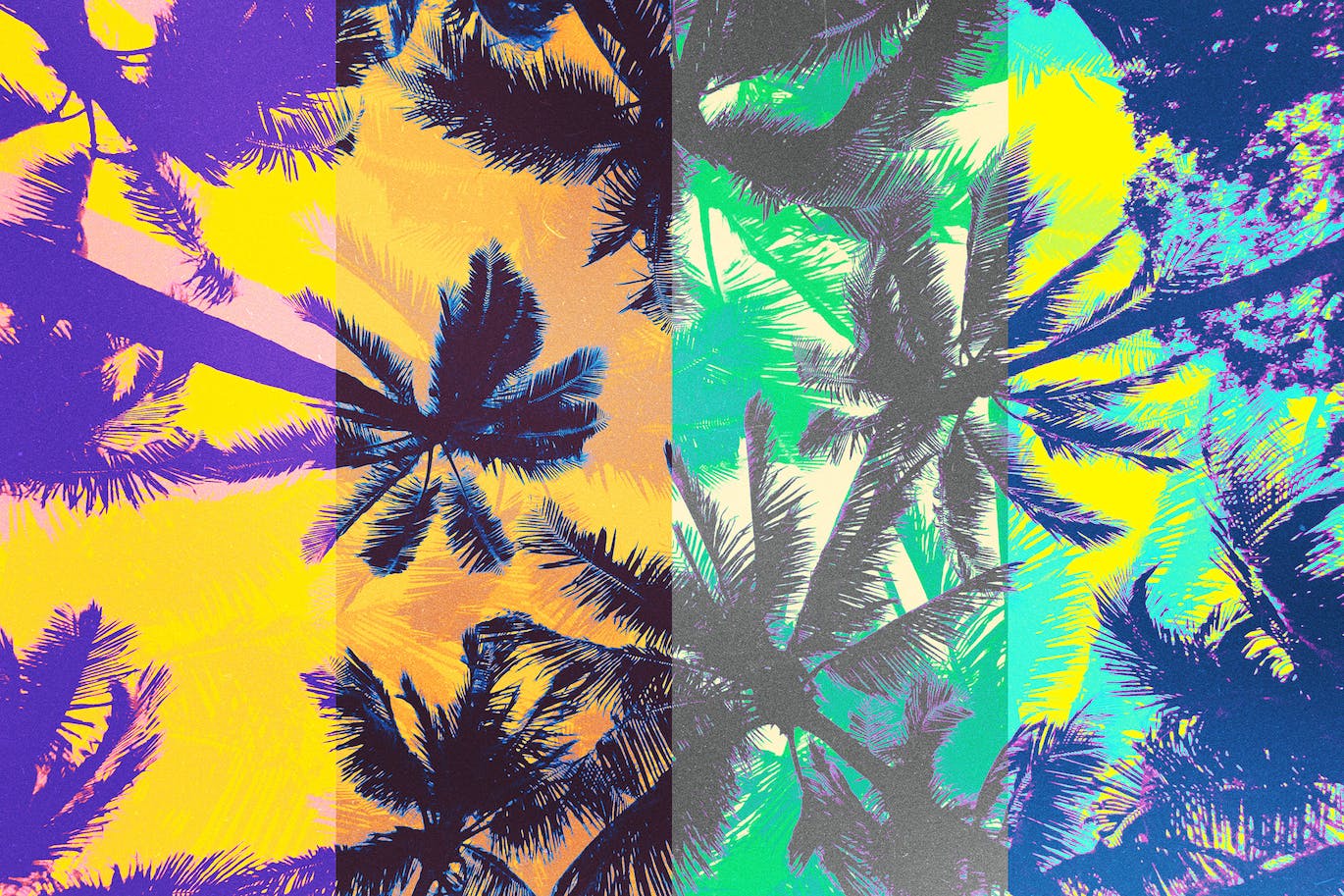 霓虹灯负极照片效果PS图层样式 Neon Negative Photo Effect 插件预设 sucaiwan.com