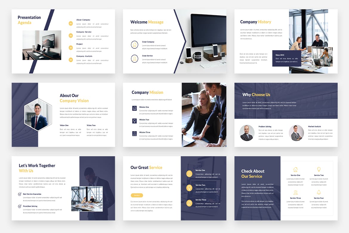 公司报告PPT幻灯片模板 Arkana – Business PowerPoint Template 幻灯图表 sucaiwan.com