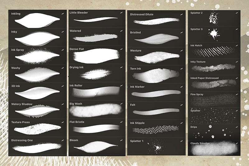 Procreate传统水墨画笔 笔刷资源 sucaiwan.com