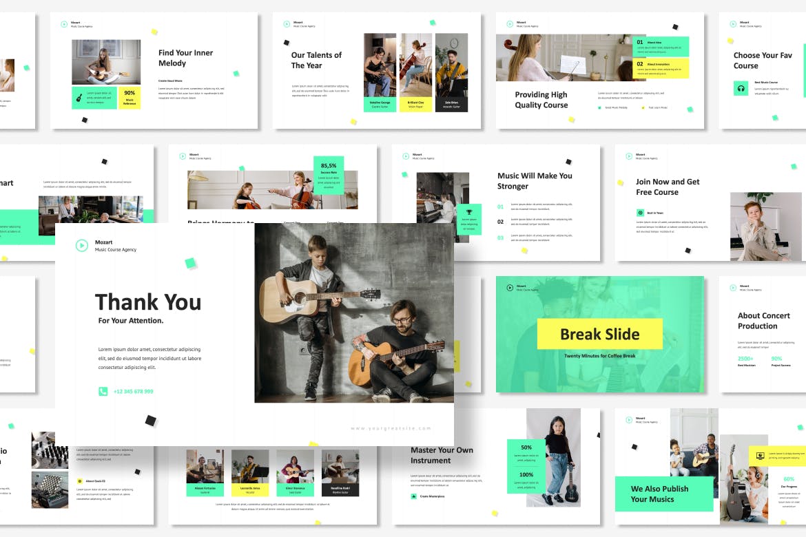 音乐课程Powerpoint模板 Mozart – Music Course Presentation PowerPoint 幻灯图表 第2张-素材湾丨精选海外优质设计素材资源 音乐课程Powerpoint模板 Mozart – Music Course Presentation PowerPoint 幻灯图表 sucaiwan.com