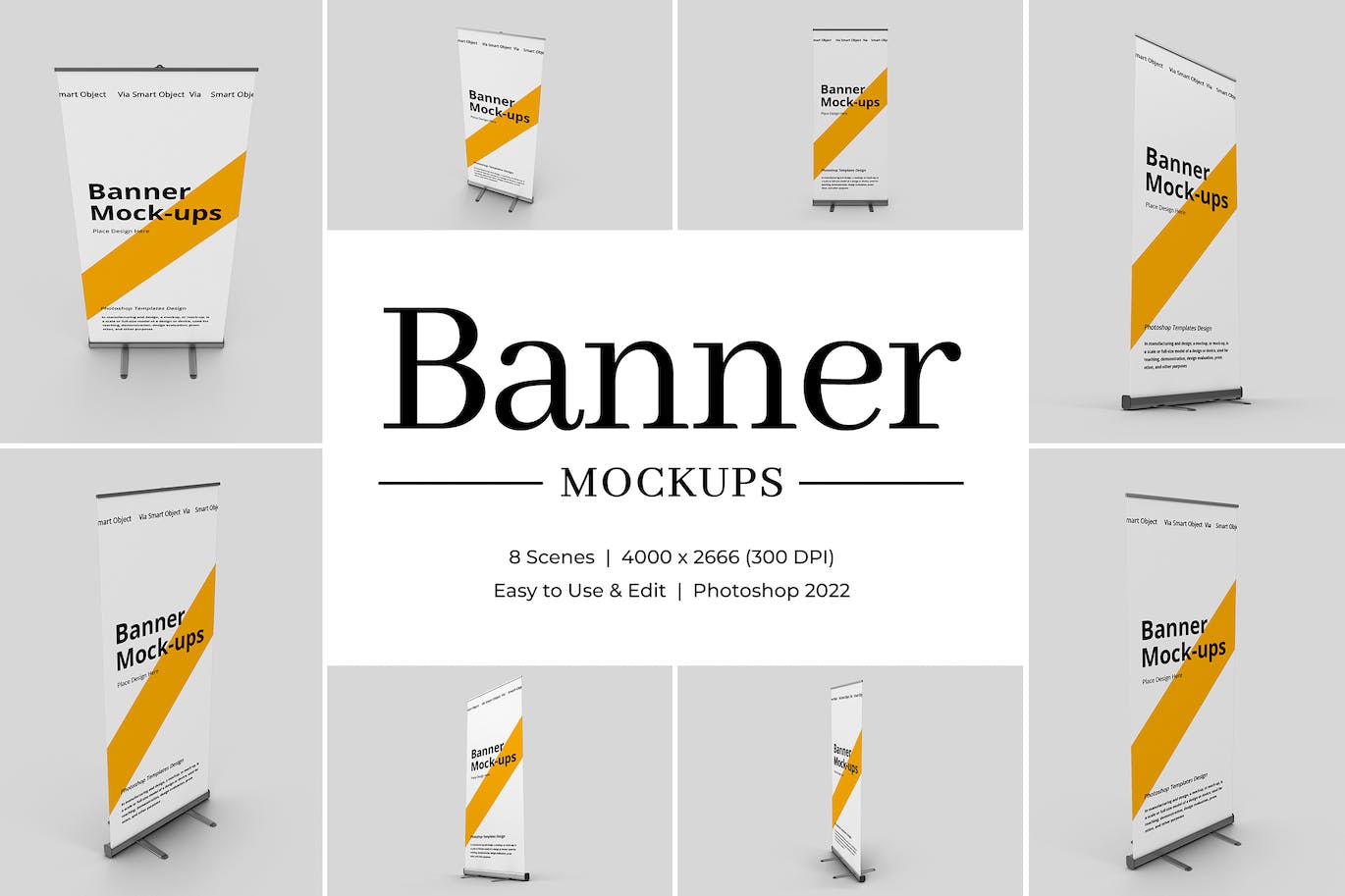 易拉宝广告海报样机模板 Roll Banner Mockups 样机素材 第1张-素材湾丨精选海外优质设计素材资源 易拉宝广告海报样机模板 Roll Banner Mockups 样机素材 sucaiwan.com