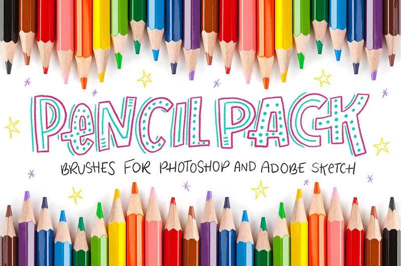 6套用于手绘字体PS笔刷 笔刷资源 sucaiwan.com