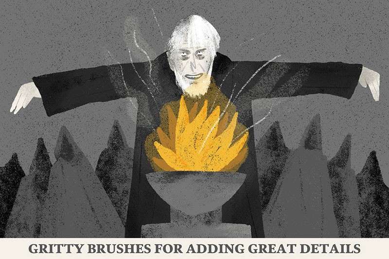 70个颗粒插画Procreate笔刷 笔刷资源 sucaiwan.com