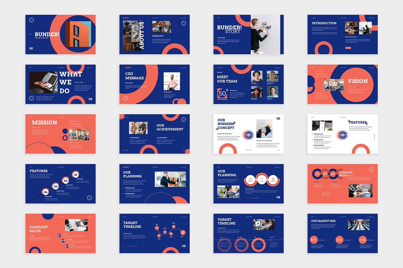 创意蓝红公司简介PPT素材 Creative Blue Red Company Profile Powerpoint 011 幻灯图表 sucaiwan.com