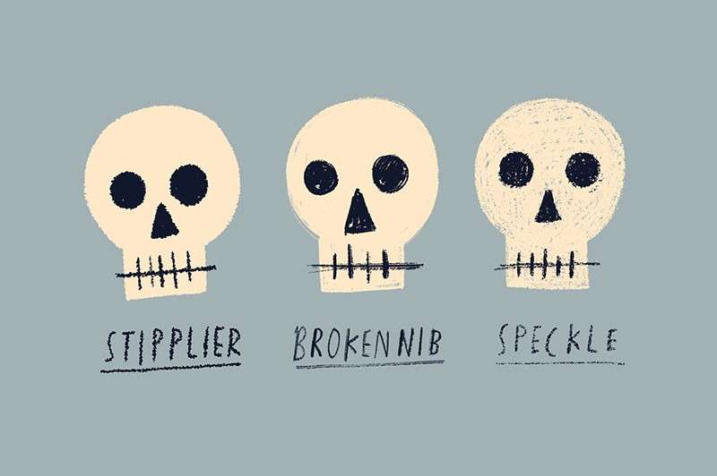6支字体创作Procreate笔刷 笔刷资源 sucaiwan.com