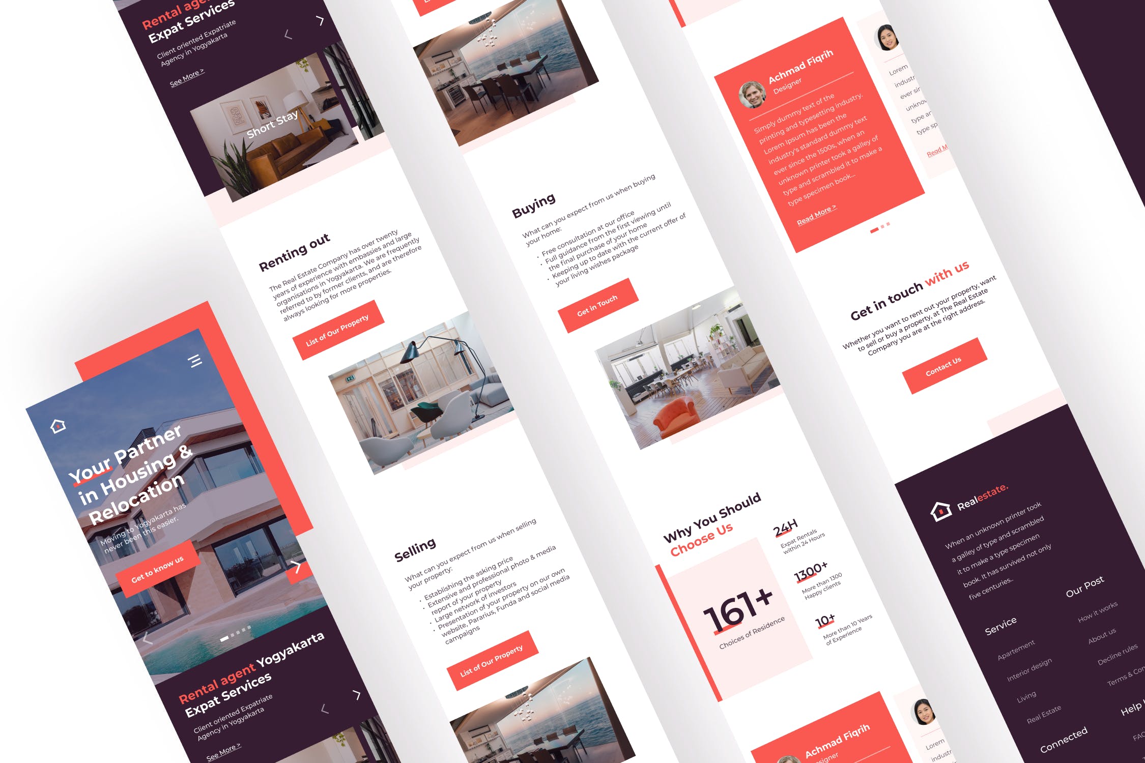 房地产网站响应式主页设计模板 Real Estate – Real Estate Website APP UI sucaiwan.com
