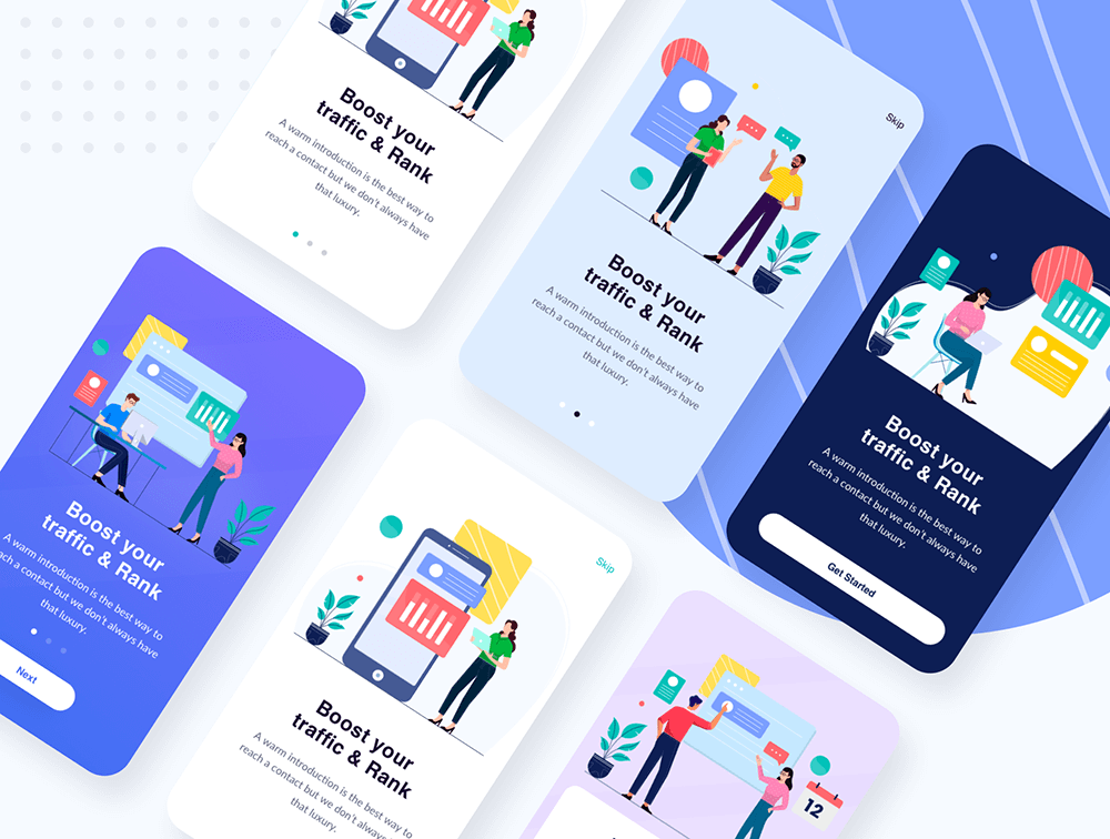 20个创意场景创业与商业插画 设计素材 sucaiwan.com