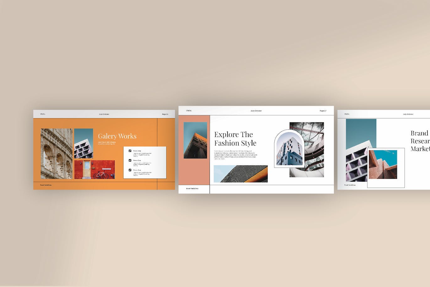 多用途公司演示PPT文稿 Utohe Powerpoint Template 幻灯图表 sucaiwan.com