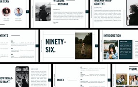 极简风演示文稿PPT模板 Ninety-Six PowerPoint Template