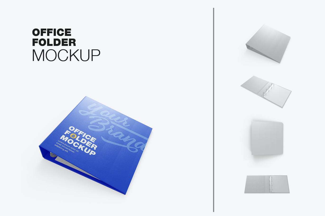 纸质办公文件夹设计样机模板 Paper Office Folder Mockup 样机素材 sucaiwan.com