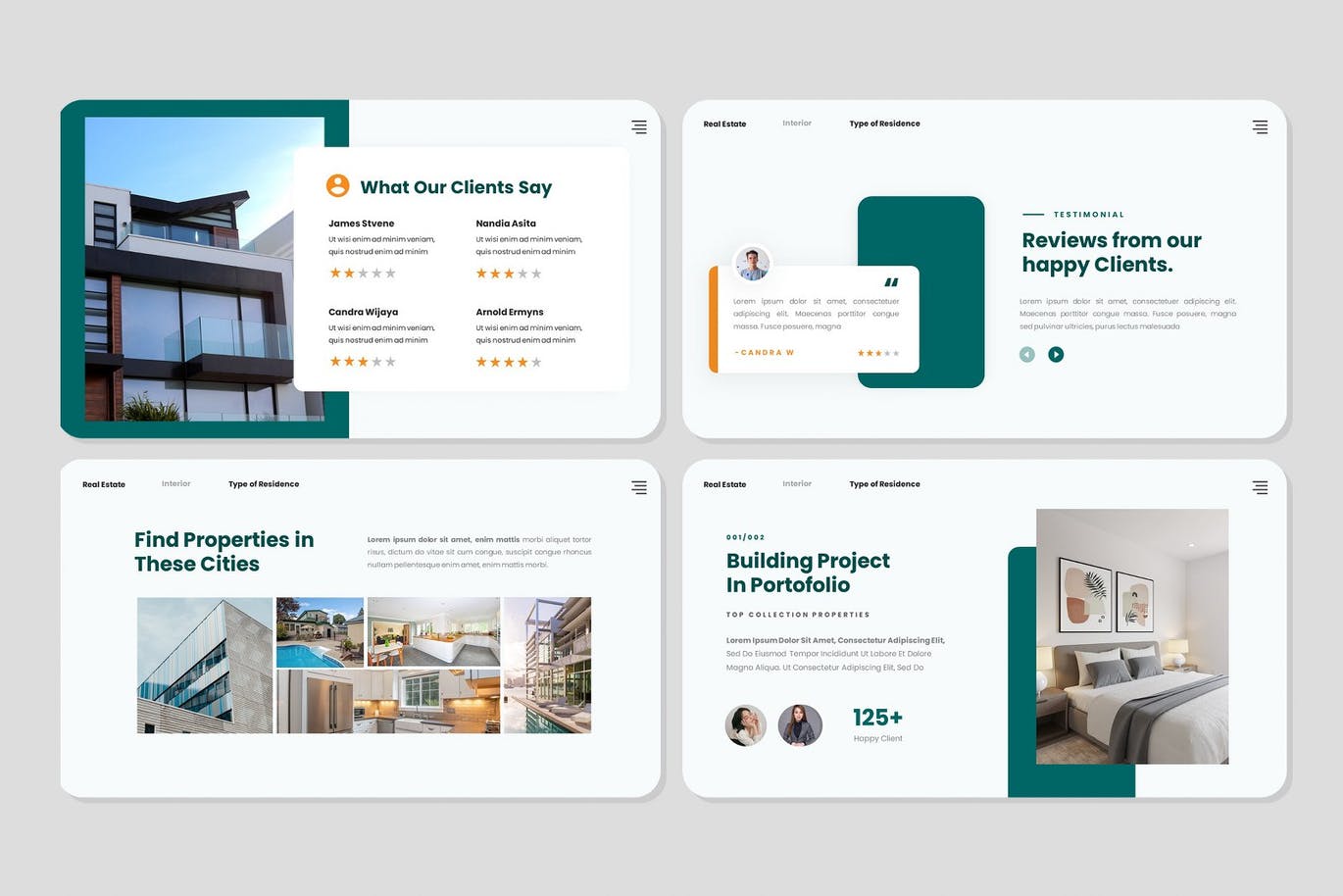 庄园地产业务PPT模板 Arch Estate – Powerpoint Template 幻灯图表 sucaiwan.com