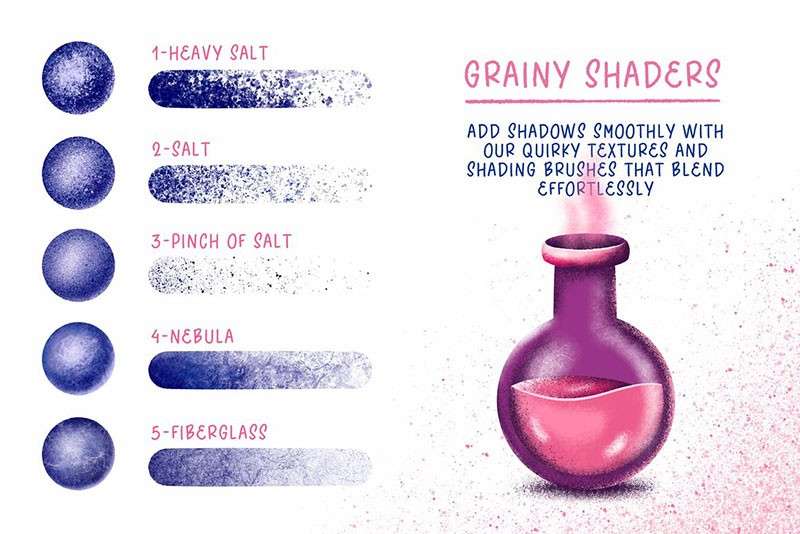 25个独特的阴影纹理Procreate笔刷 笔刷资源 sucaiwan.com