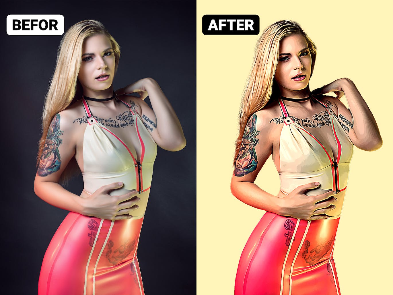 卡通照片效果PS动作 Cartoon Photo Effect Action 插件预设 sucaiwan.com