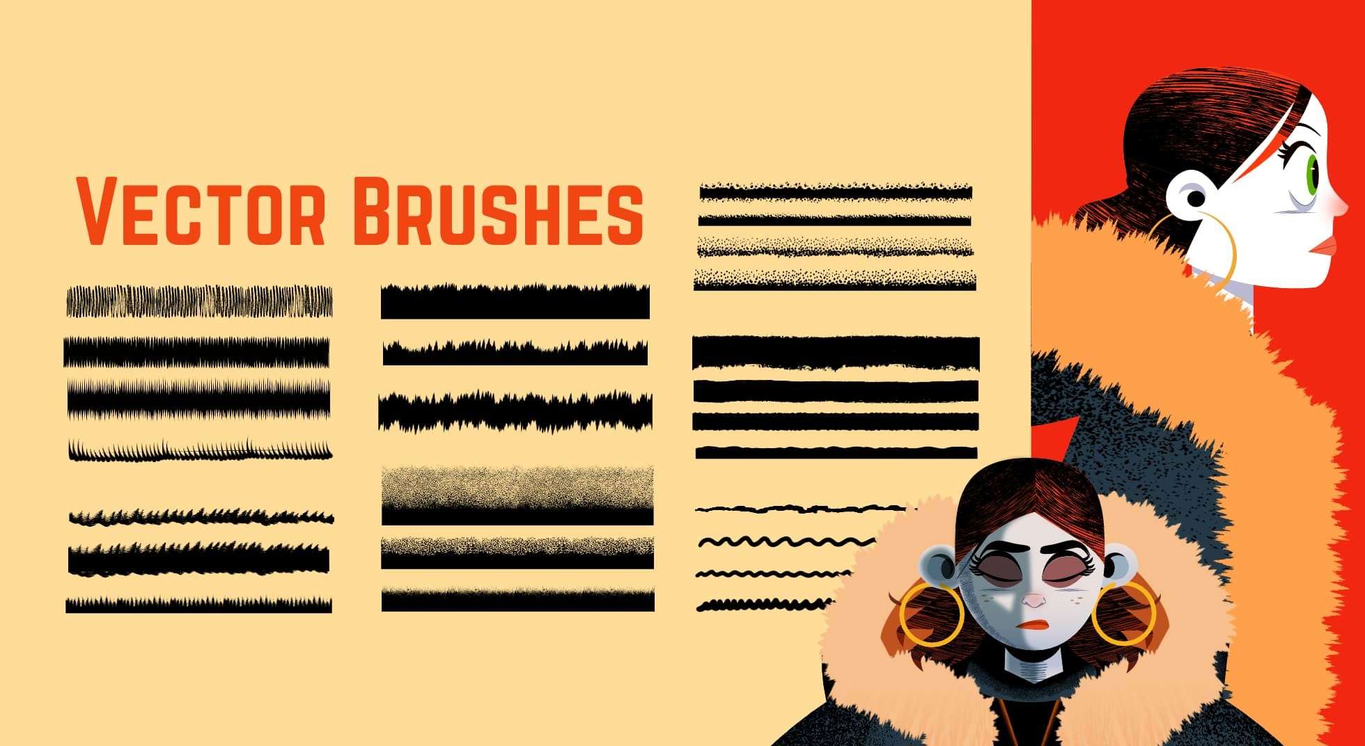 Affinity Designer动漫纹理和图案笔刷套装 笔刷资源 sucaiwan.com