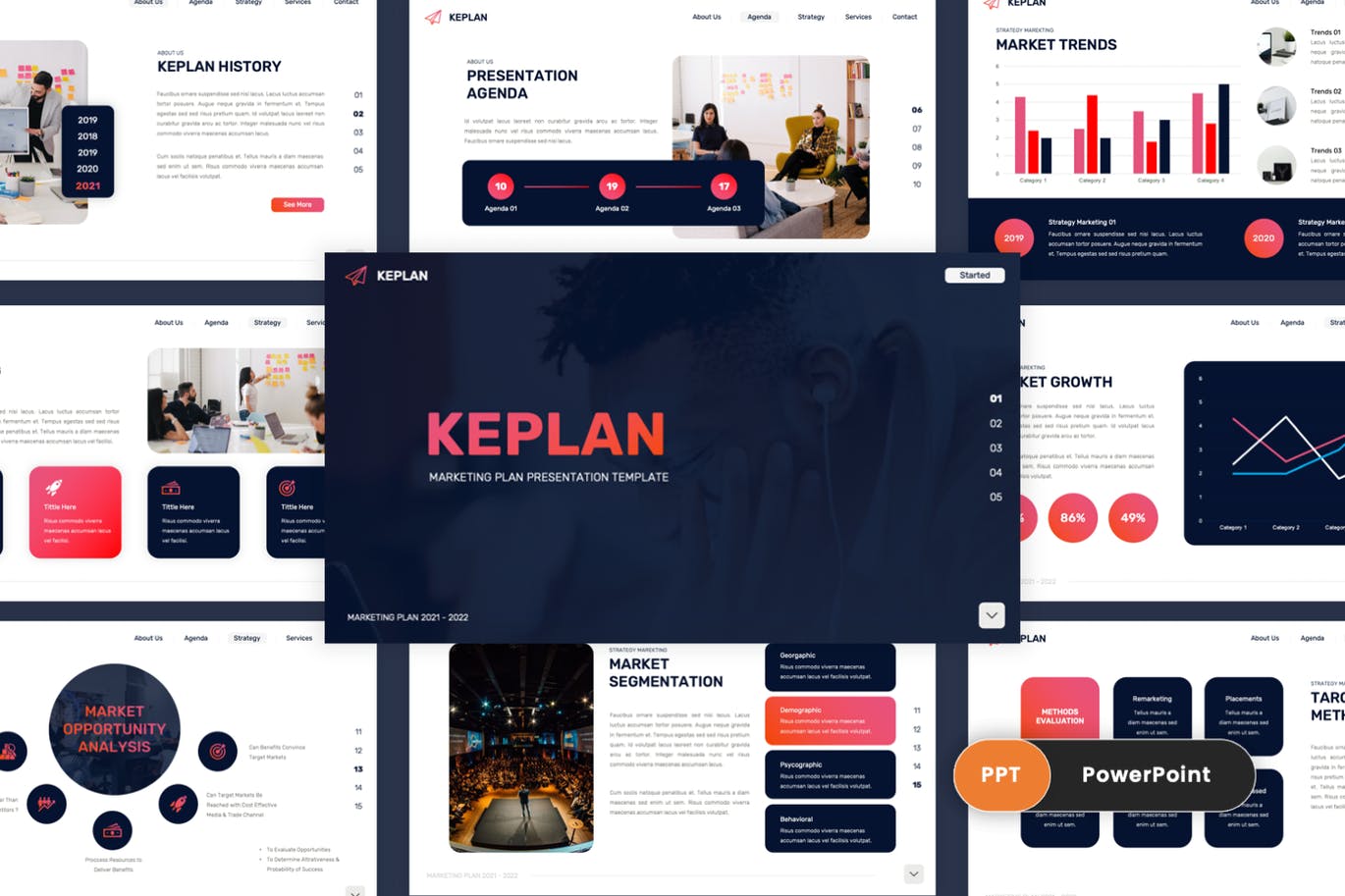 营销计划方案Powerpoint幻灯片模板 Keplan – Marketing Plan PowerPoint Template 幻灯图表 第1张-素材湾丨精选海外优质设计素材资源 营销计划方案Powerpoint幻灯片模板 Keplan – Marketing Plan PowerPoint Template 幻灯图表 sucaiwan.com