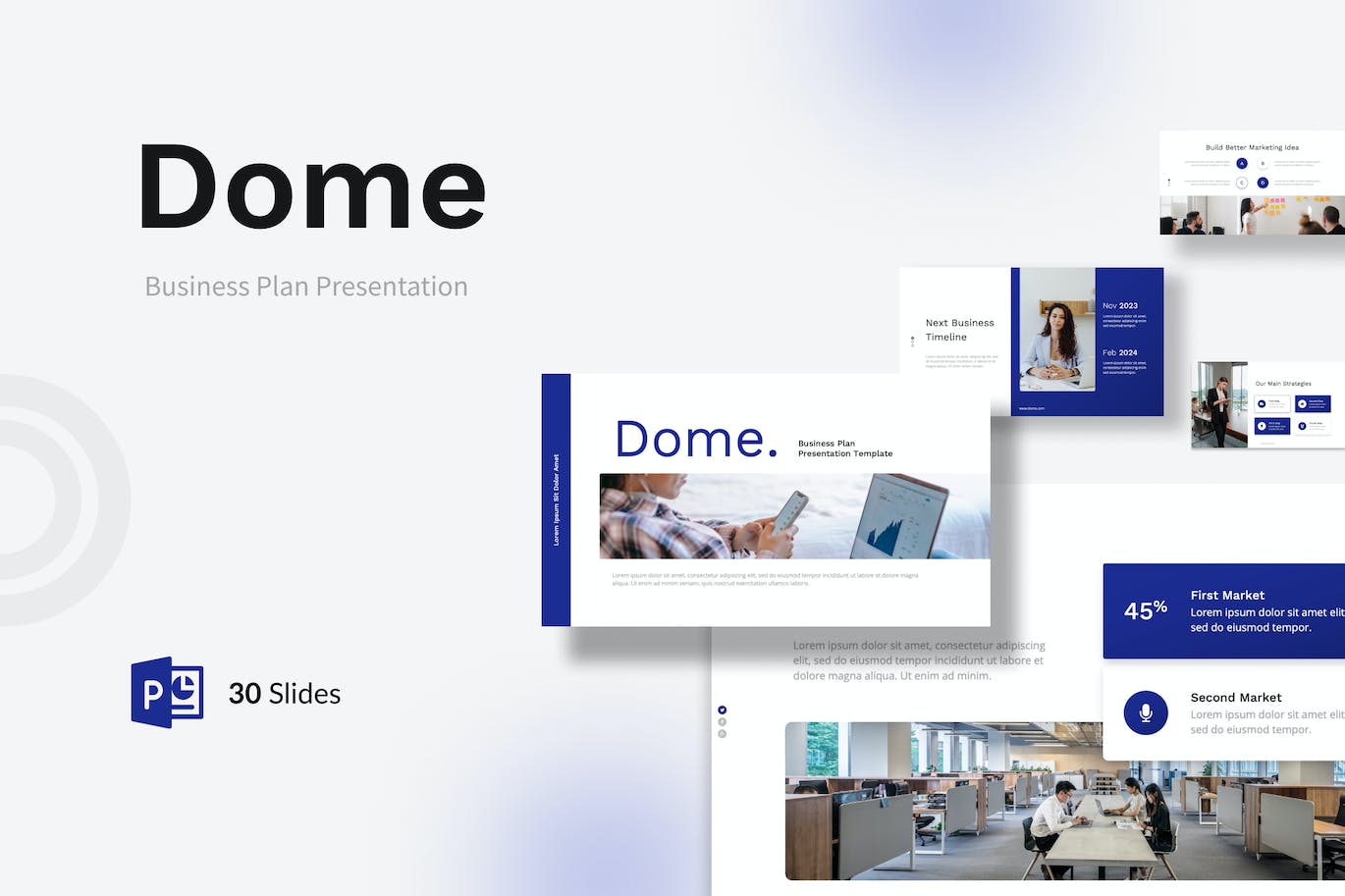 商业计划书Powerpoint幻灯片模板 Dome – Business Plan PowerPoint Template 幻灯图表 第1张-素材湾丨精选海外优质设计素材资源 商业计划书Powerpoint幻灯片模板 Dome – Business Plan PowerPoint Template 幻灯图表 sucaiwan.com