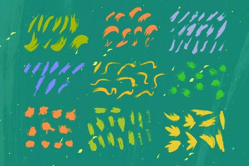 107个水彩插画AI笔刷 笔刷资源 sucaiwan.com