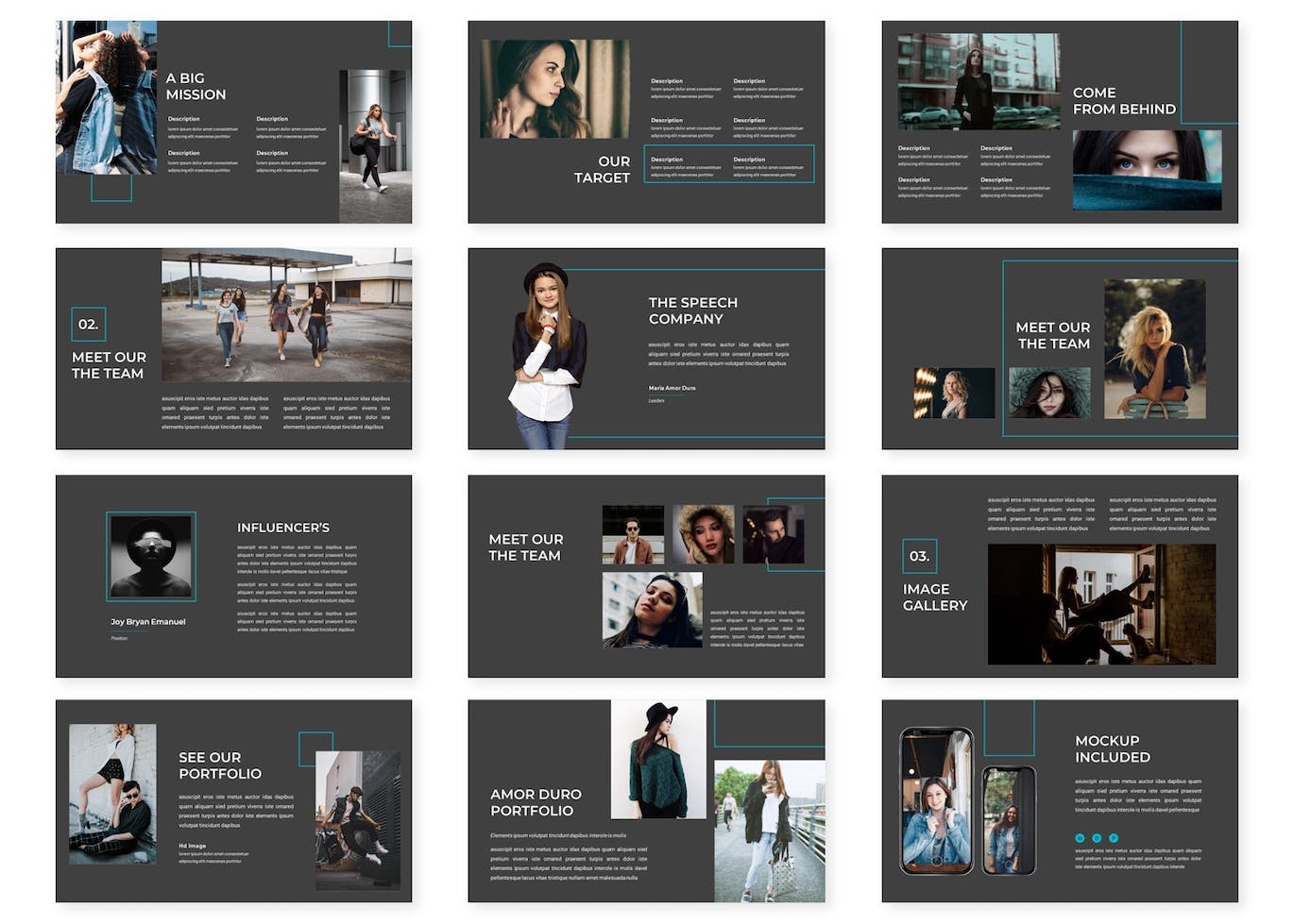 时尚目录图册PPT幻灯片模板素材 Armor Duro – Lookbook Powerpoint Template 幻灯图表 sucaiwan.com