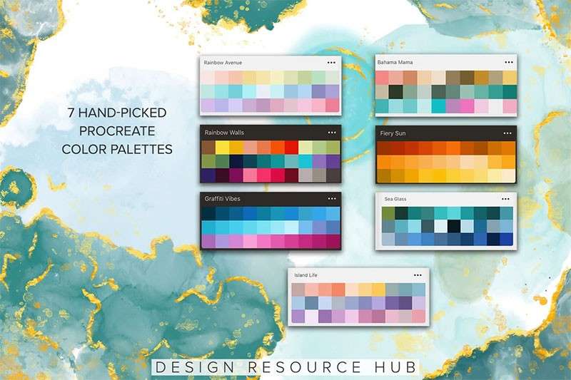 Procreate酒精流体画笔刷套装 笔刷资源 sucaiwan.com