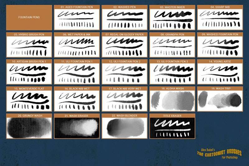 美式漫画创作PS笔刷套装 笔刷资源 sucaiwan.com