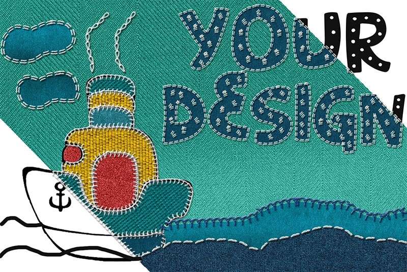 26个缝纫刺绣纹理PS笔刷和样式 笔刷资源 sucaiwan.com