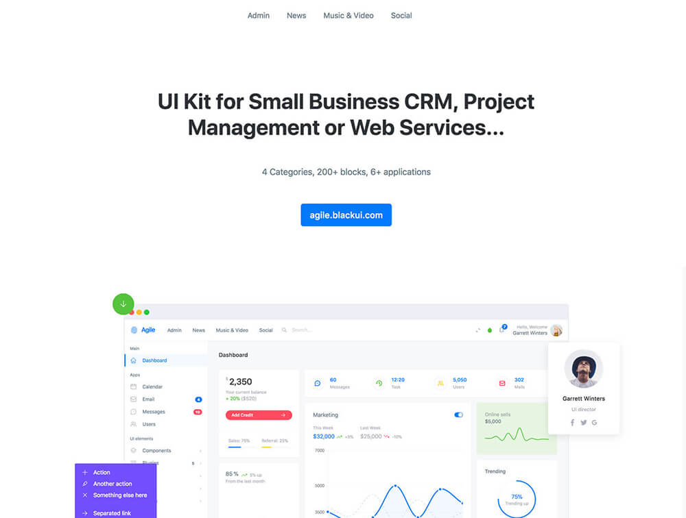 用于管理仪表盘和Web服务的响应式Bootstrap UI套件 APP UI sucaiwan.com