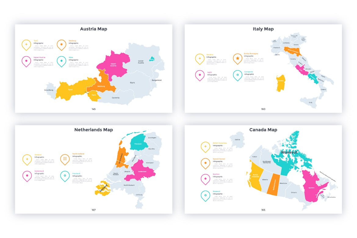 数据图表动画演示PPT模板 Futurist For Powerpoint 幻灯图表 sucaiwan.com