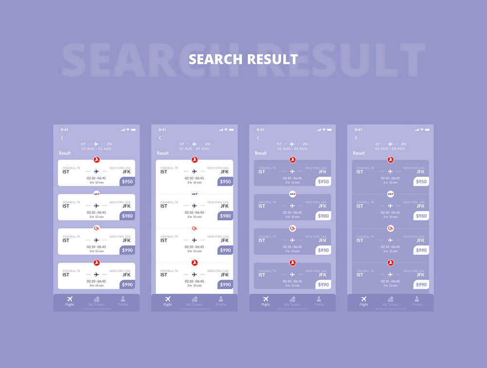 航班在线机票App UI模板 APP UI sucaiwan.com
