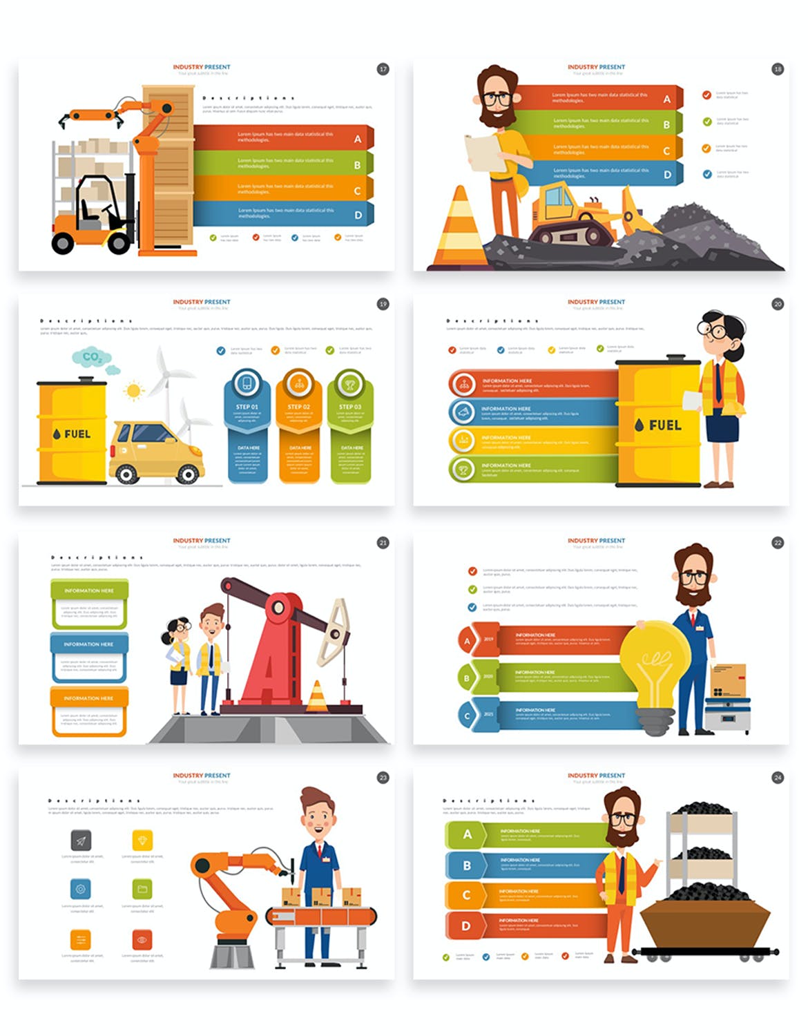 工业动画信息图表PPT设计模板 Industrial Powerpoint Templates 幻灯图表 sucaiwan.com