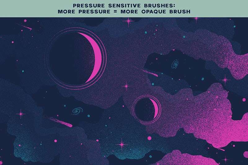 24个颗粒感插画纹理PS笔刷 笔刷资源 sucaiwan.com