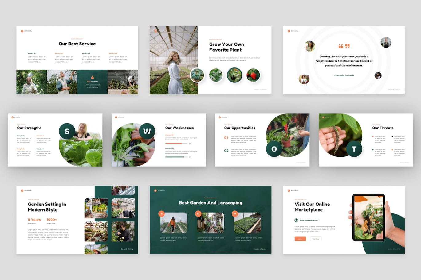 花园&种植演示文稿PPT模板 Botanical – Garden & Planting PowerPoint 幻灯图表 第5张-素材湾丨精选海外优质设计素材资源 花园&种植演示文稿PPT模板 Botanical – Garden & Planting PowerPoint 幻灯图表 sucaiwan.com