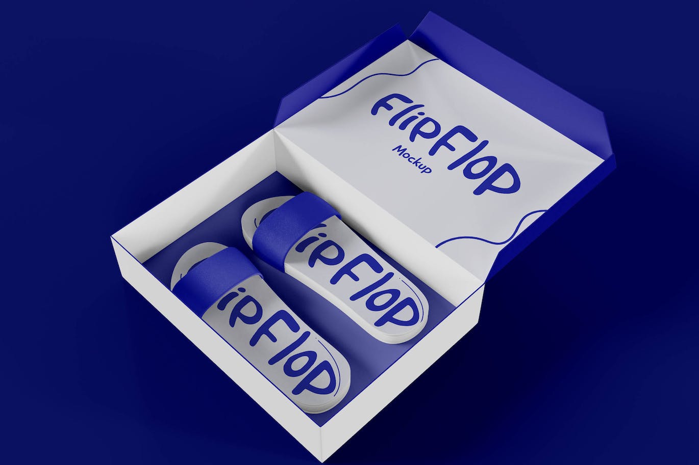鞋盒人字拖拖鞋设计样机 Flip Flops Mockup 样机素材 sucaiwan.com