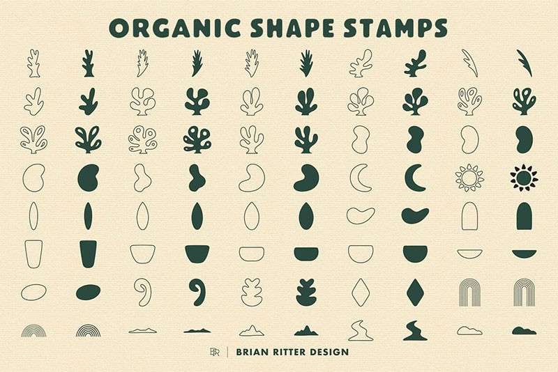 独特的有机纹理Procreate笔刷 笔刷资源 sucaiwan.com